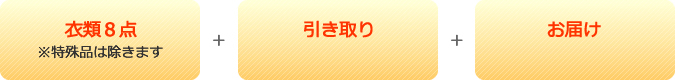 衣類８点+引き取り+お届け