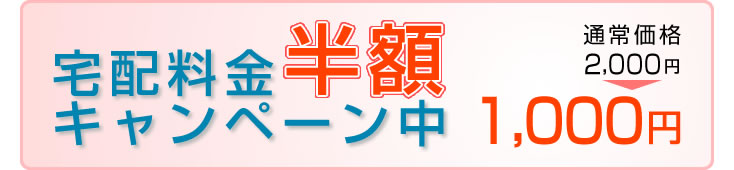 宅配料金半額キャンペーン中